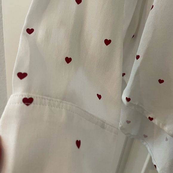 NWOT RAILS BUTTON DOWN - XS. White with hearts ♥️ - Picture 2 of 11